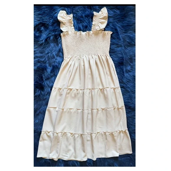 New! HILL HOUSE Ellie Nap Dress in Cream Nude - Picture 9 of 11